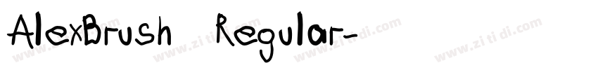 AlexBrush Regular字体转换